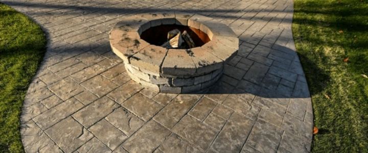 Stamped concrete patios